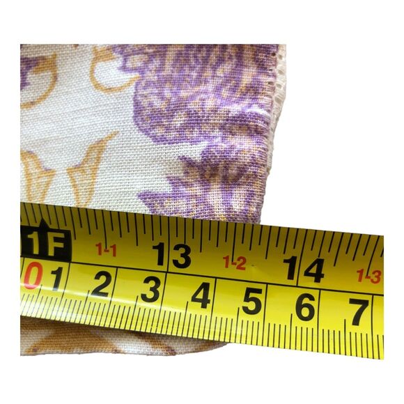 Free People Arielle Linen Blend Short Sleeve Ivory Purple Crop Top Bow Tie XS - Picture 15 of 16